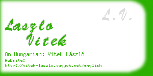 laszlo vitek business card